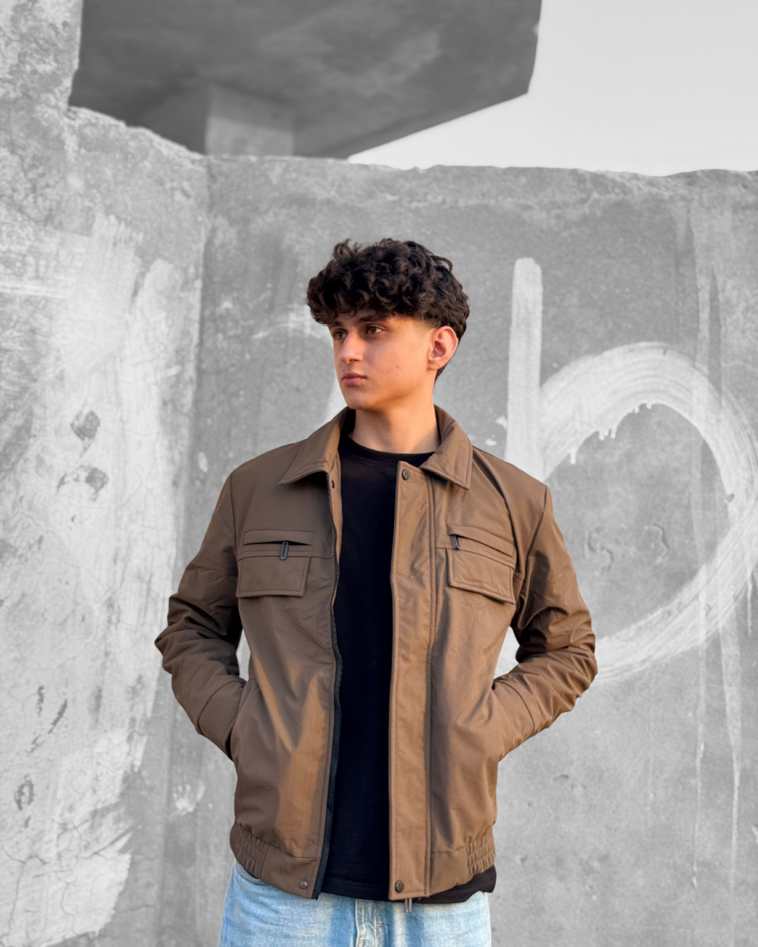 Field bomber jacket Brown